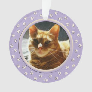 Paw Prints Hund oder Cat Tribute Foto Ornament
