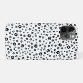 Paw Prints Hunde Schwarz-weiß Case-Mate iPhone Hülle (Rückseite (Horizontal))