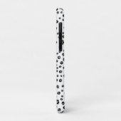 Paw Prints Hunde Schwarz-weiß Case-Mate iPhone Hülle (Hinten/Links)