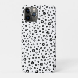 Paw Prints Hunde Schwarz-weiß Case-Mate iPhone Hülle
