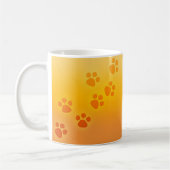 Paw Prints in Gelb Kaffeetasse (Links)