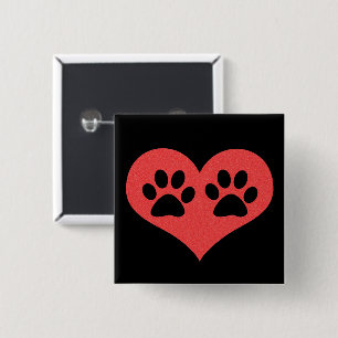 Paw Prints in meinem Herzen von Shirley Taylor Button