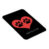 Paw Prints in meinem Herzen von Shirley Taylor Magnet (Rechte Seite)