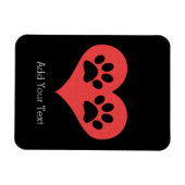 Paw Prints in meinem Herzen von Shirley Taylor Magnet (Horizontal)