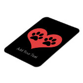 Paw Prints in meinem Herzen von Shirley Taylor Magnet (Linke Seite)
