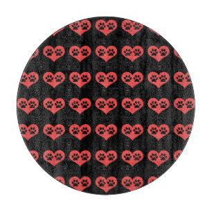 Paw Prints in meinem Herzen von Shirley Taylor Schneidebrett