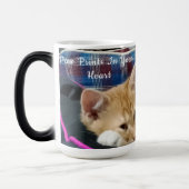 Paw prints in your heart cat Photo Name Verwandlungstasse (Links)