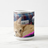 Paw prints in your heart cat Photo Name Verwandlungstasse (Zentrum)