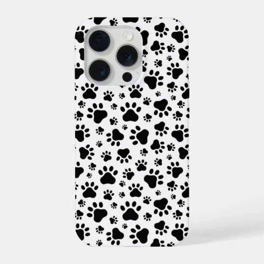 Paw Prints IPhone 15 Pro Case Hülle (Rückseite)