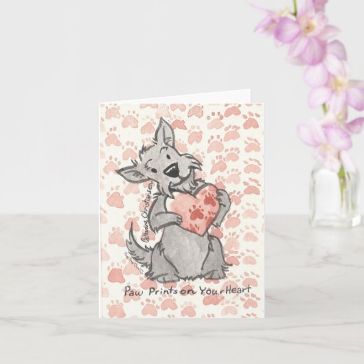 Paw Prints Karte (Orchidee)