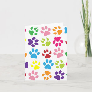 Paw Prints Karte