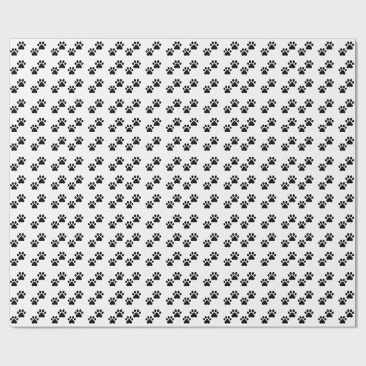Paw Prints Katzen-Tiermuster Geschenkpapier (Flach)