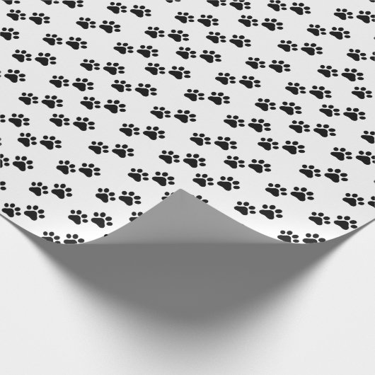 Paw Prints Katzen-Tiermuster Geschenkpapier (Ecke)