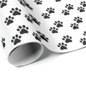 Paw Prints Katzen-Tiermuster Geschenkpapier (Rolleneckpunkt)