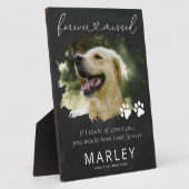 Paw Prints Keepake Pet Memorial Foto Plaque Fotoplatte (Seite)