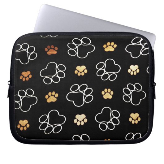 Paw Prints Laptopschutzhülle (Vorderseite)