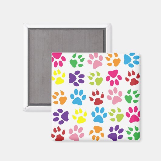 Paw Prints Magnet (Vorderseite/Rückseite)