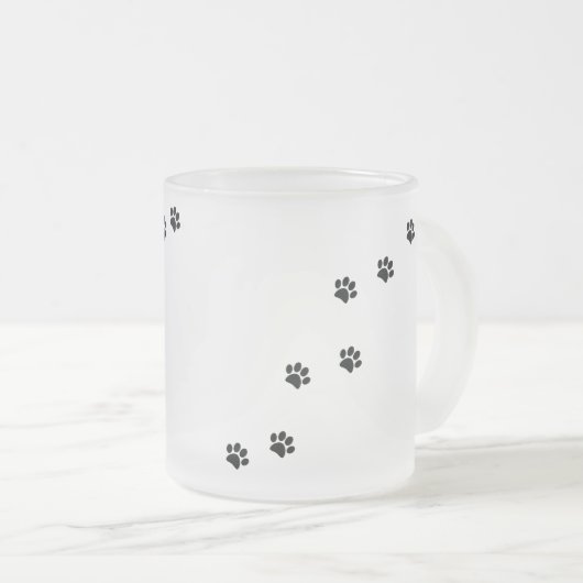 Paw Prints Mattglastasse (VorderseiteRechts)