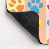Paw Prints Mouse Pad Mousepad (Ecke)