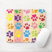 Paw Prints Mouse Pad Mousepad (Mit Mouse)