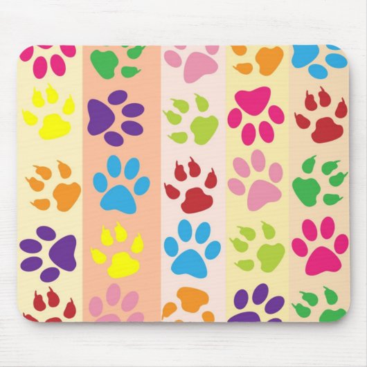 Paw Prints Mouse Pad Mousepad (Vorne)