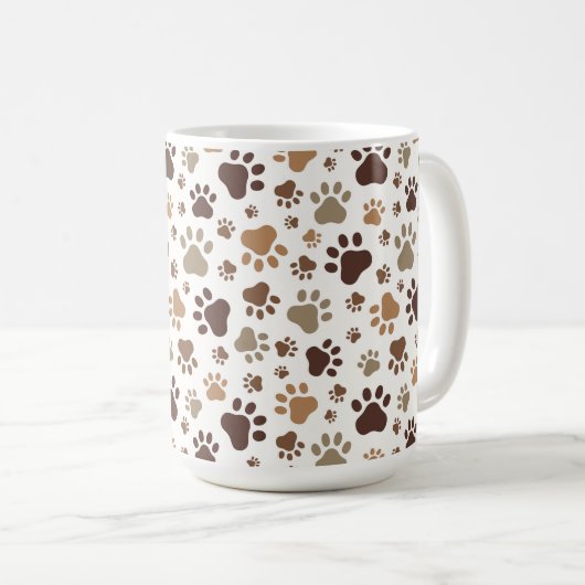 Paw Prints Mug Kaffeetasse (VorderseiteRechts)