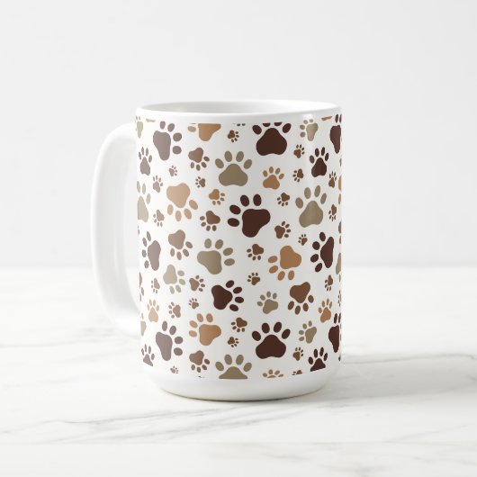 Paw Prints Mug Kaffeetasse (Vorderseite Links)