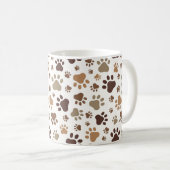 Paw Prints Mug Kaffeetasse (VorderseiteRechts)