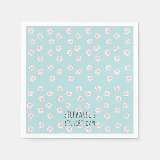 Paw Prints Napkins Serviette (Vorderseite)