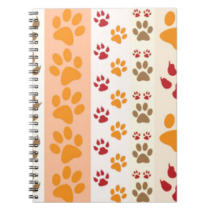 Paw Prints niedlich Hunde Liebhaber Notizblock