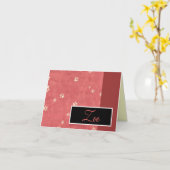 Paw Prints Note Card with Name Karte (Gelbe Blume)