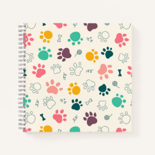 Paw Prints Notizblock