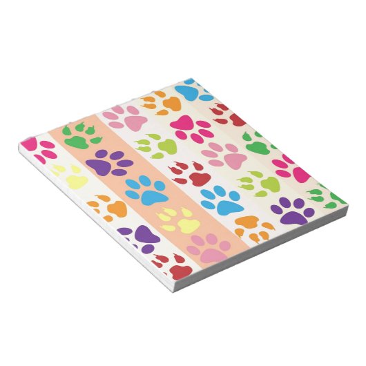 Paw Prints Notizblock (angewinkelt)