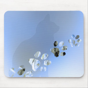 Paw Prints of Cat, Dog, Puppy for Pet Lovers Mousepad