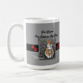Paw Prints on My Heart Gray Kaffeetasse (Links)