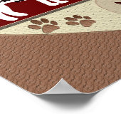 Paw Prints on My Heart - Hundeschema Poster (Ecke)