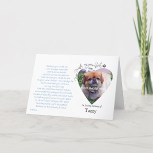 Paw Prints on Your Heart  custom photo card Karte