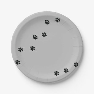 Paw Prints Pappteller