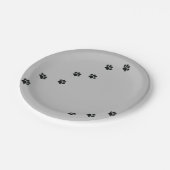 Paw Prints Pappteller (Schrägansicht)