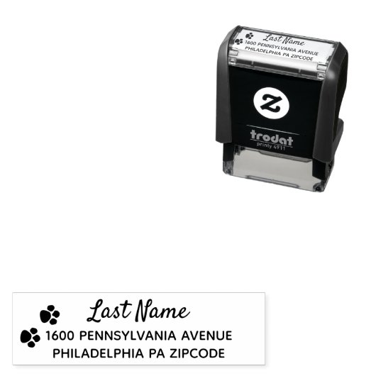 Paw Prints Permastempel (Beispiel)