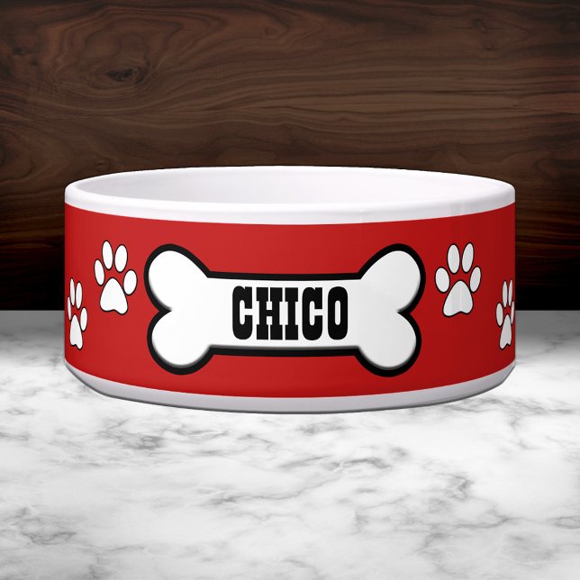 Paw Prints Personalisiert Pet Bowl Napf (Von Creator hochgeladen)