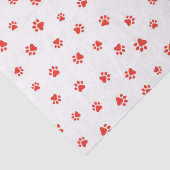 Paw Prints Pet Lover Geschenk Wrap Red Cat Dog Spa Seidenpapier (Detail)