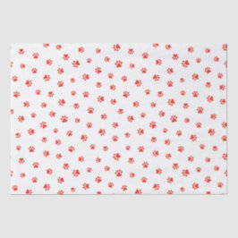 Paw Prints Pet Lover Geschenk Wrap Red Cat Dog Spa Seidenpapier