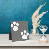 Paw Prints Plaque - Grau Fotoplatte (InSitu)