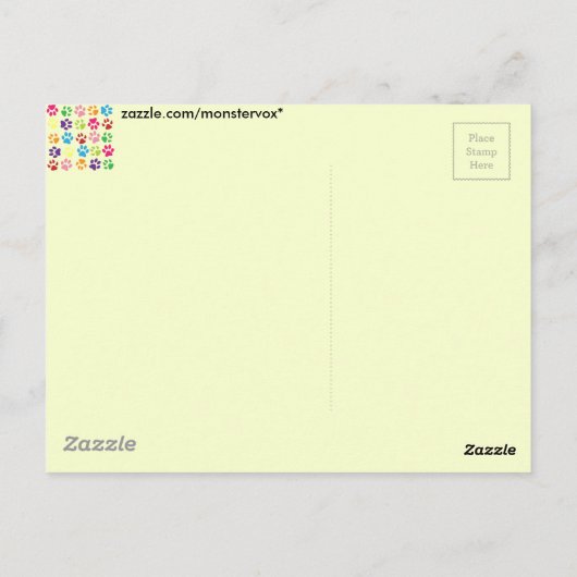 Paw Prints Postkarte