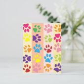Paw Prints Postkarte (Stehend Vorderseite)