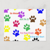 Paw Prints Postkarte (Vorderseite)