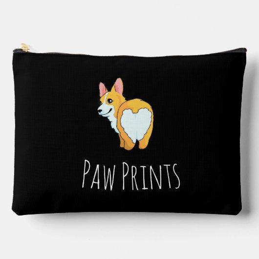 'Paw Prints & Pretty Things' Charming Pet Lovers  Zubehörtasche (Vorderseite)