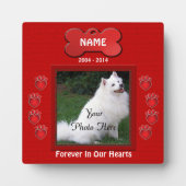 Paw Prints Red Custom Fotoplatte (Vorderseite)