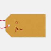 Paw Prints Red Geschenkanhänger (Rückseite Horizontal)